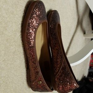 Copper Glitter Ugg Flats